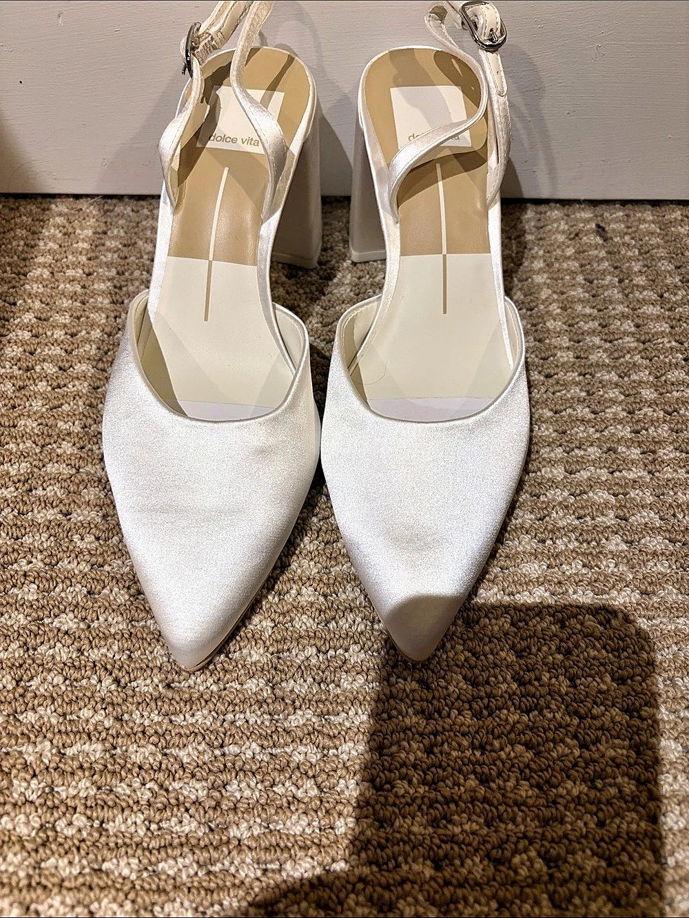 dolce vita Pointed-Toe Block Heel Wedding Shoes